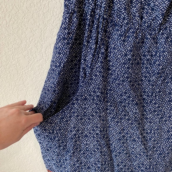 Patagonia Midi Sundress Women's Size XL Blue Patterned Tank Adjustable Straps - Picture 6 of 10